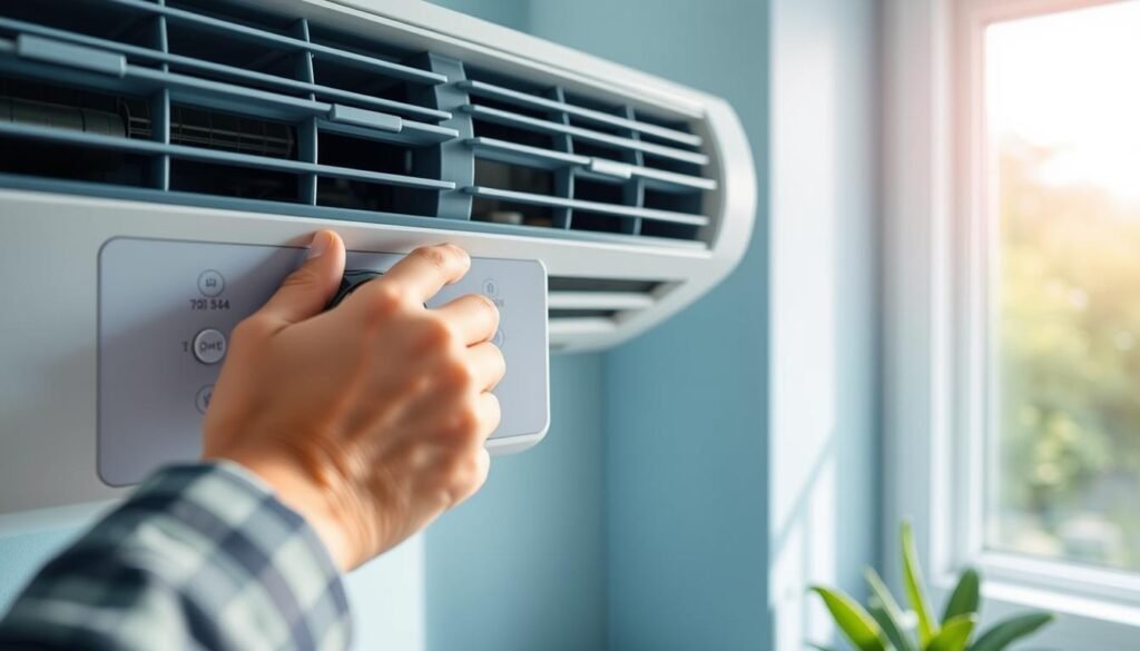ضبط درجة حرارة نظام التكييف